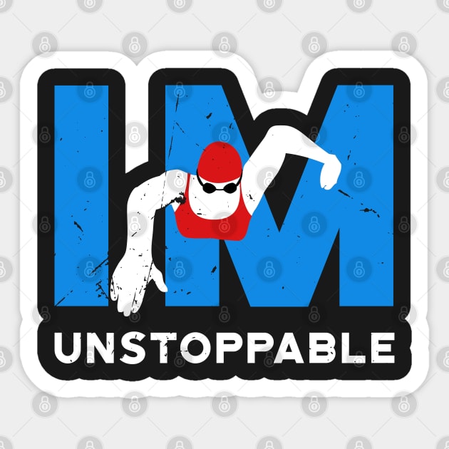 Womens IM Unstoppable Swimming Sticker by atomguy